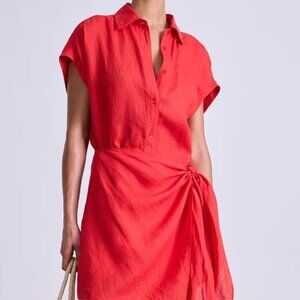 Apiece Apart Catania Wrap Linen Shirtdress Size XS